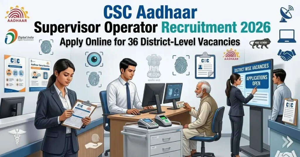 CSC Aadhaar Supervisor Operator Recruitment 2026