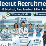 ECHS Meerut Recruitment 2026  | Offline for 45 Medical Officer, Pharmacist, Clerk & Other Posts | Sarkari fresher
