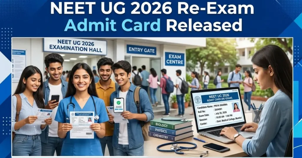 NEET UG 2026 Re-Exam Admit Card Out